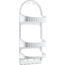 Vip Home Concept Vip Home 3 Katlı Vantuzlu Banyo Duş Rafı Askı Kancalı