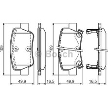 Bosch 0986494403 Arka Fren Balatası Toyota Avensis