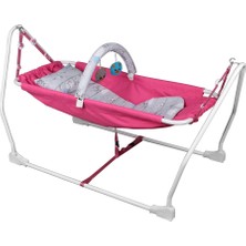 Norfolk Baby Sleep Oyuncaklı Sallanır Bebek Beşiği - Hamak Beşik - Fuşya
