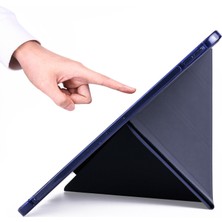 Ceplab Apple iPad 10.2" 7. Nesil Kılıf Kalem Bölmeli Silikon Smart Cover Siyah