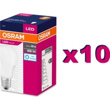 Osram LED Ampul 8.5W 806 Lm E27 Beyaz Işık 10'lu