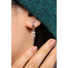 Argentum Concept Ç Harfi Sallantılı Gümüş Tek Küpe K083801