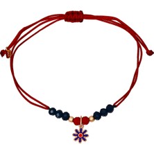 Argentum Concept Gümüş Çiçek Motifli Taşlı Makrome Bileklik B070101