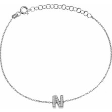 Argentum Concept Gümüş N Harfi Bileklik B067601