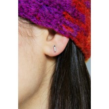 Argentum Concept I Harfi Çivili Gümüş Tek Küpe K083401