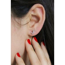 Argentum Concept J Harfi Çivili Gümüş Tek Küpe K077701