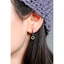 Argentum Concept O Harfi Sallantılı Gümüş Tek Küpe K080401