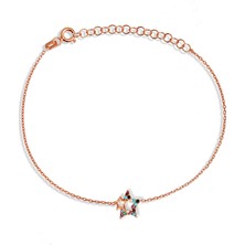 Argentum Concept Renkli Taşlı Gümüş Yıldız Bileklik B051101