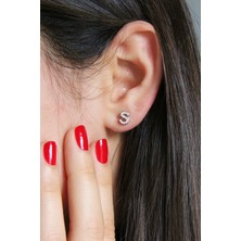 Argentum Concept S Harfi Çivili Gümüş Tek Küpe K078501