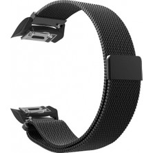 Markacase Samsung Gear S2 Sport SM-R720 Için Adaptörlü Milanese Kordon Siyah