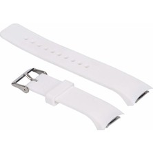 Markacase Gear Fit 2 R360-R365 Pro Için Adaptörlü Silikon Kordon Beyaz