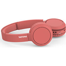 Philips TAH4205 Kulak Üstü Bluetooth Kulaklık - 29 Saat Dinleme Süreli Bas Artırma Düğmeli - Koyu Pembe