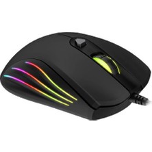 Gamenote MS1002 Kablolu Rgb Optik Oyuncu Mouse Siyah