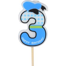 Festivall 3 Yaş Mavi Şapkalı Mum