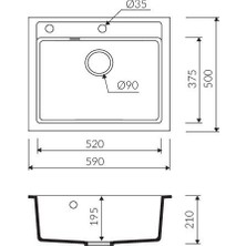 Marmorin Granit Eviye Bario 590