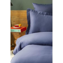 Issimo Home Simply Lacivert Saten Nevresim Takımı Aile Seti