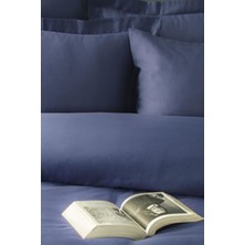 Issimo Home Simply Lacivert Saten Nevresim Takımı Aile Seti