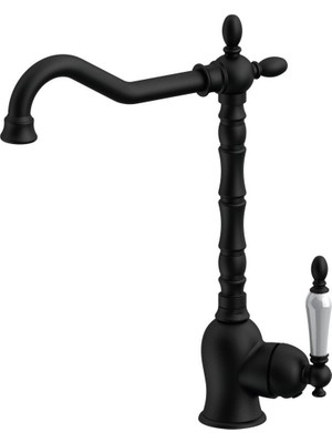 Gpd Tek Gövde Eviye Bataryası Retro Siyah MTE180-S