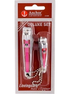 Anchor İkili Set Tırnak Makası Renkli Tasarımıyla Kullanışlı Manikür Seti