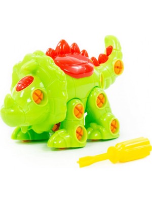 Polesie Oyuncak 76816 Dinozor Yapı Seti Tekerlekli Eğitici 32 Parça
