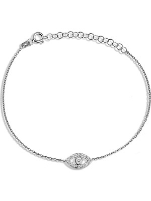 Argentum Concept Zirkon Taşlı Gümüş Göz Bileklik B048001