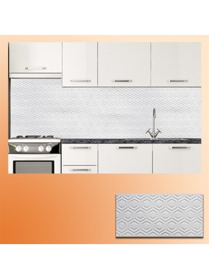 Mcm Mutfak Tezgah Arası Seramik Dekor Piero Petek Beyaz 30 x 60 cm