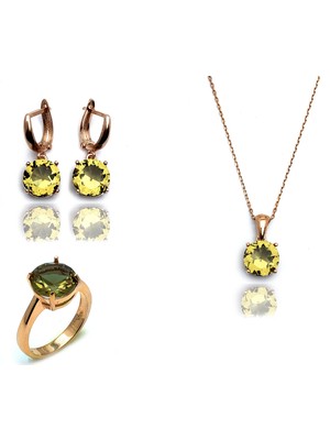 Midyat Gümüş Dünyası Zultanit Taşlı Üçlü SET(STOK:20201083)
