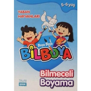 Yaban Hayvanları - Doya Doya Bil Boya Bilmeceli Boyama (5-6 Yaş)