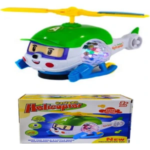 Roseroi Oyuncak Helikopter Sesli Disko Işıklı Sevimli Helikopter Oyuncak