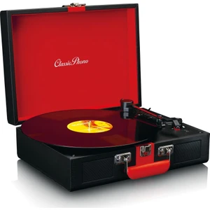 Classic Phono TT-110 Siyah Hoparlörlü Bluetoothlu Retro Pikap Plak Çalar