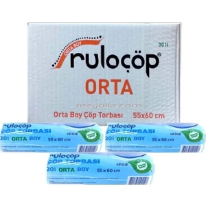 Orta Boy Çöp Torbası 55X60 Mavi 50 Rulo