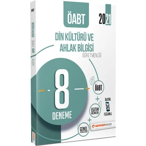 Uzman Kariyer Yayınları 2021 ÖABT Din Kültürü ve Ahlak Bilgisi Öğretmenliği 8 Deneme Dijital Çözümlü
