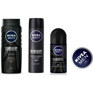Deep Dimension Deo + Roll-On + Duş Jeli Erkek Vücut Bakım Seti