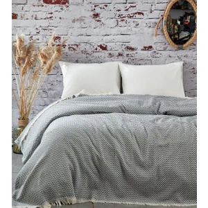 İz Home Algodon 200 x 240 cm Jakarlı Saçaklı Pike & Yatak Örtüsü