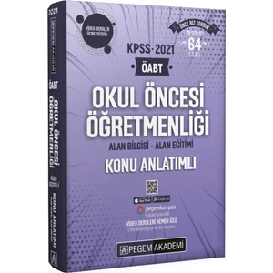 Pegem Akademi Yayıncılık 2021 KPSS ÖABT Okul Öncesi Öğretmenliği Video Destekli Konu Anlatımlı