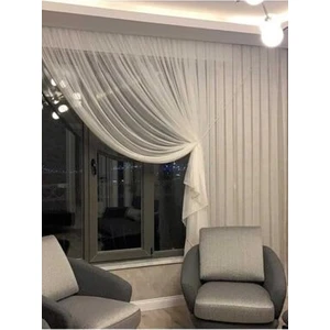 Self Stone Kruvaze Perde Tül Fon Toplama Halat Kordon Braçol 300 cm 1 Adet