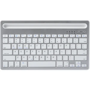 Beyaz Bluetooth Ultra Ince+şarjlı Mac/win/android/ıos Uyumlu Tablet Standlı Kablosuz Klavye