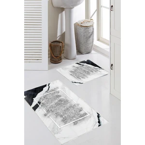 Talia Home Simli Mermer Desenli 2'li Banyo Paspas Seti TLAHMP-008