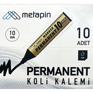 Tardu İthalat Metapin Koli Kalemi 10 mm  10'lu - Siyah