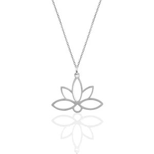 Papatya Silver 925 Ayar Gümüş Lotus Çiçeği Kolye