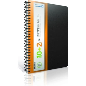 Krypton A4 250 Yaprak 10+2 Seperatörlü Defter Siyah