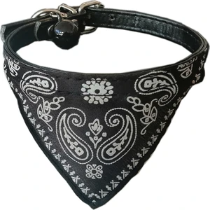 Fularlı Kedi ve Küçük Irk Köpek Boyun Tasması 27 cm Siyah