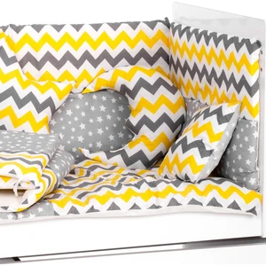 Sarı Zigzag Yıldız Figürlü Bebek Uyku SETI 80X130(10'LU)