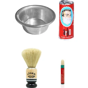 Kalem Kantaşı Tıraş Seti Arko Sabun Köpürtme Tası Traş Fırçası