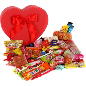 Nostaljik Lezzetler Sevgiliye Özel Nostaljik Kalp Kutu Küçük Boy 300 gr