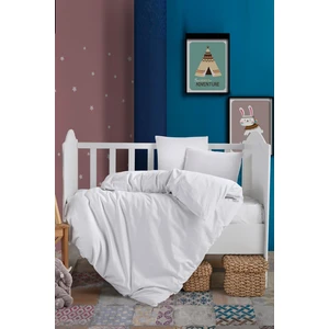 Bebek Pamuk Saten Nevresim Takımı Beyaz