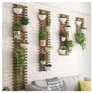 Ahşap Atölyem Ahsap Çiçeklik 4 Lü Set Çiçek Standı Saksılık