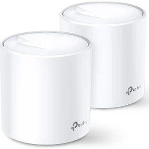 TP-Link Deco X60(2-pack), AX5400 Mbps, 1 GHz Dört Çekirdekli CPU, WPA3, OFDMA ve MU-MIMO, 150 Cihaza Kadar Bağlantı,  490 m²'ye Kadar Kapsama, Mobil Uygulama ile Kolay Kurulum, Wi-Fi 6 Mesh Sistemi