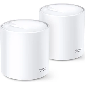 Deco X20(2-pack), AX1800 Mbps, 1 GHz CPU, Yapay Zeka Desteği, Gigabit Portları, 150 Cihaza Kadar Bağlantı,  370 m²'ye Kadar Kapsama, Mobil Uygulama ile Kolay Kurulum, Wi-Fi 6 Mesh Sistemi
