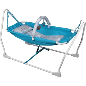 Baby Sleep Oyuncaklı Sallanır Bebek Beşiği - Hamak Beşik - Mavi
